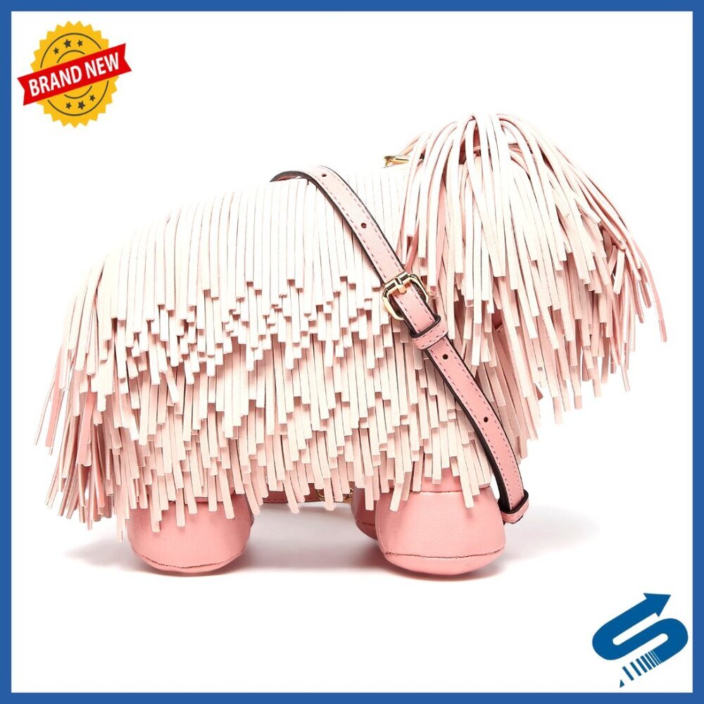 PU Leather Dog Shaped Crossbody Bag Adjustable Strap Zipper Closure